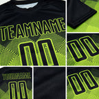 Custom Neon Green Black Sublimation Soccer Uniform Jersey detail