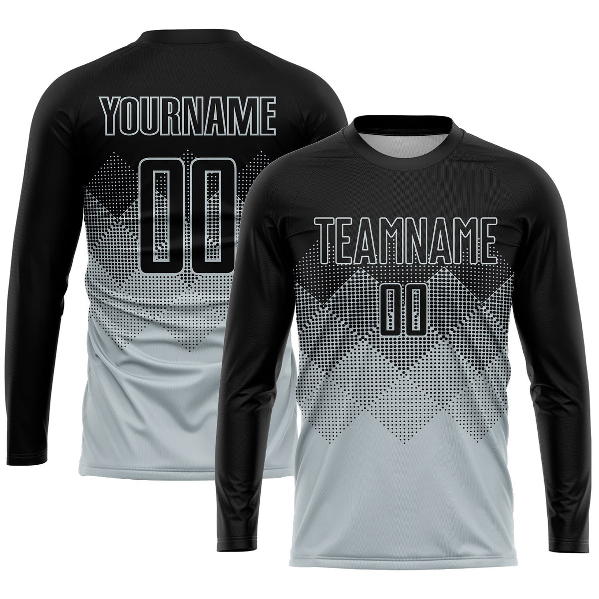 Custom Silver Black Sublimation Soccer Uniform Jersey photo 3