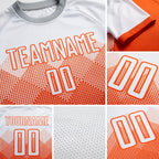 Custom Orange White Sublimation Soccer Uniform Jersey detail