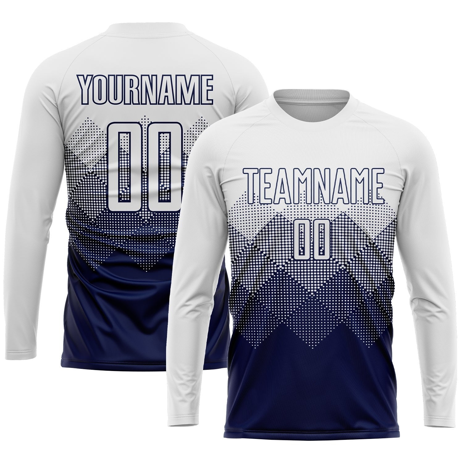 Custom Navy White Sublimation Soccer Uniform Jersey photo 3