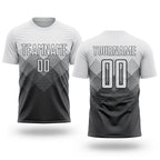 Custom Steel Gray White Sublimation Soccer Uniform Jersey
