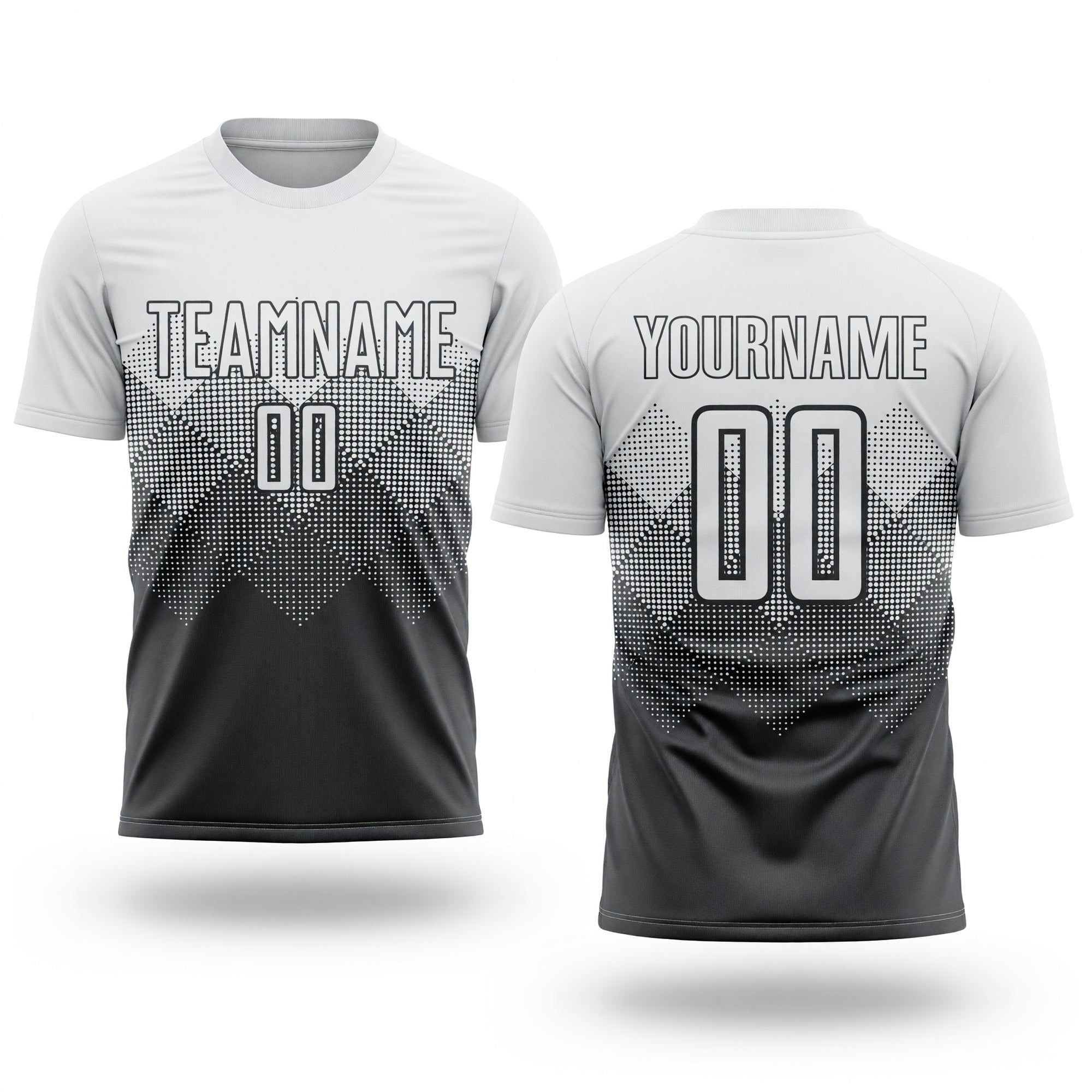 Custom Steel Gray White Sublimation Soccer Uniform Jersey
