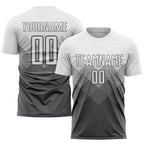 Custom Steel Gray White Sublimation Soccer Uniform Jersey photo 1
