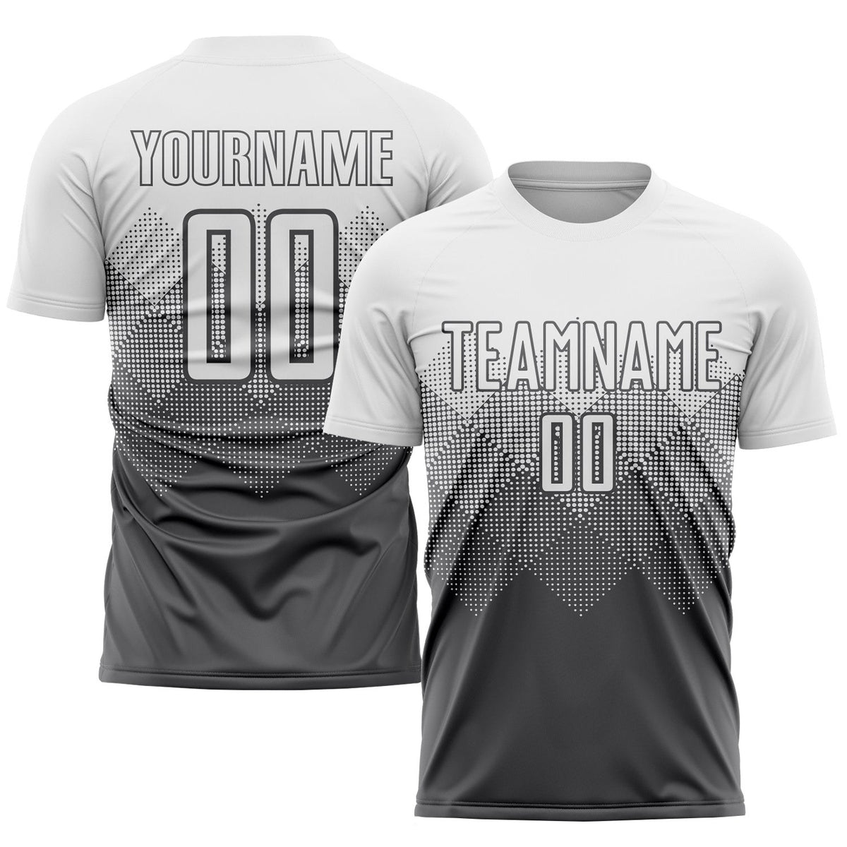 Custom Steel Gray White Sublimation Soccer Uniform Jersey photo 1