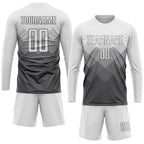 Custom Steel Gray White Sublimation Soccer Uniform Jersey photo 4