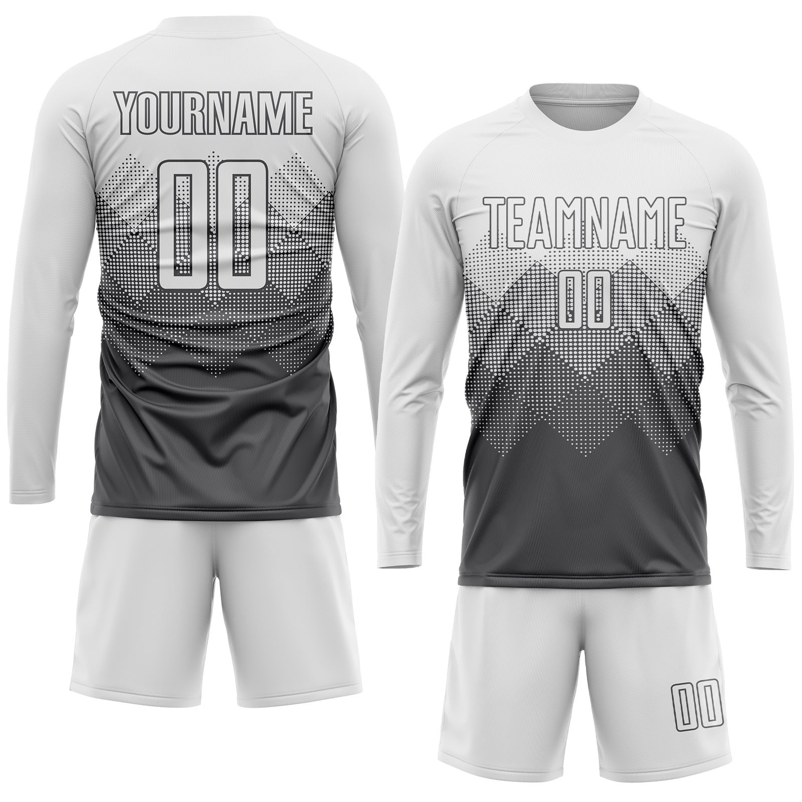 Custom Steel Gray White Sublimation Soccer Uniform Jersey photo 4