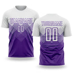 Custom Purple White Sublimation Soccer Uniform Jersey