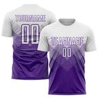 Custom Purple White Sublimation Soccer Uniform Jersey photo 1