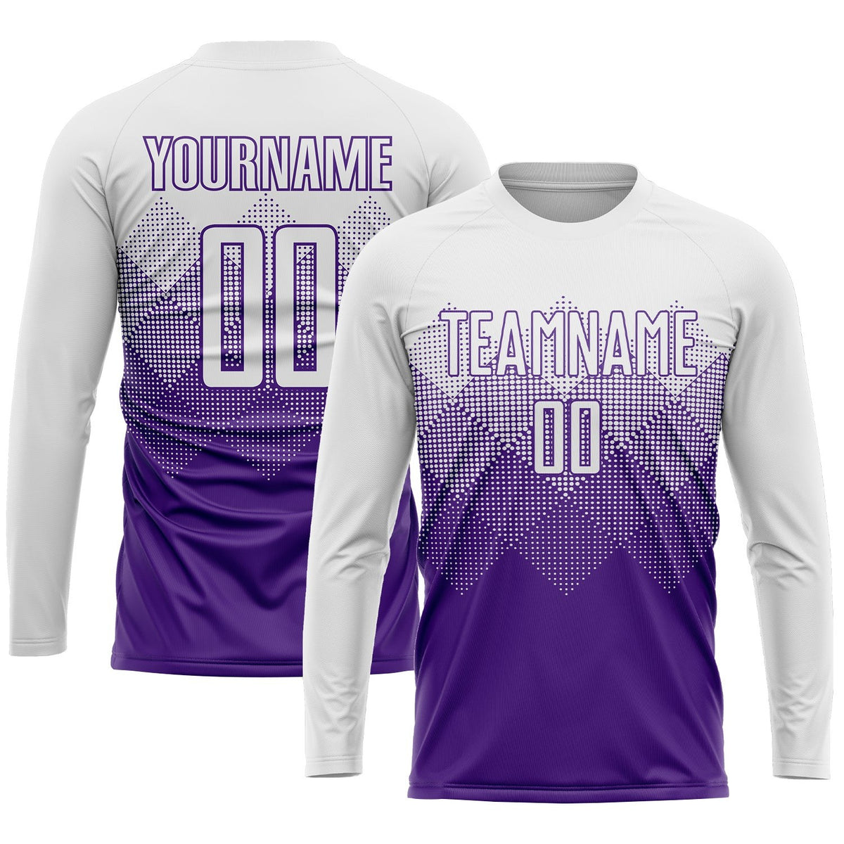 Custom Purple White Sublimation Soccer Uniform Jersey photo 3