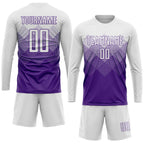 Custom Purple White Sublimation Soccer Uniform Jersey photo 4
