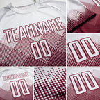 Custom Crimson White Sublimation Soccer Uniform Jersey detail