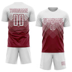 Custom Crimson White Sublimation Soccer Uniform Jersey photo 2
