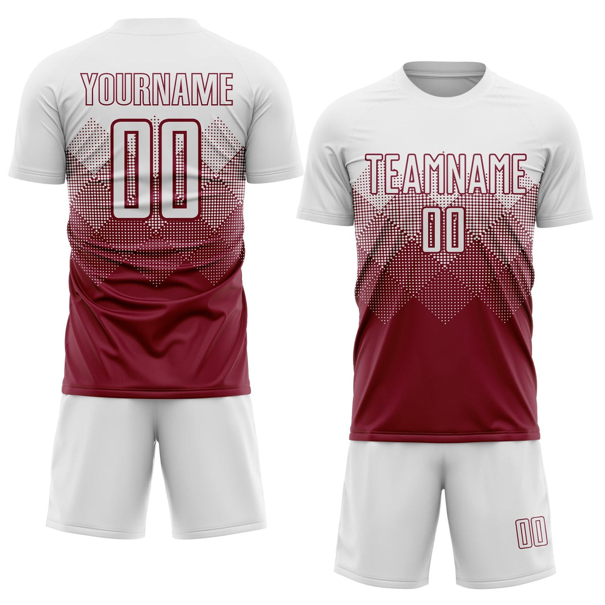 Custom Crimson White Sublimation Soccer Uniform Jersey photo 2