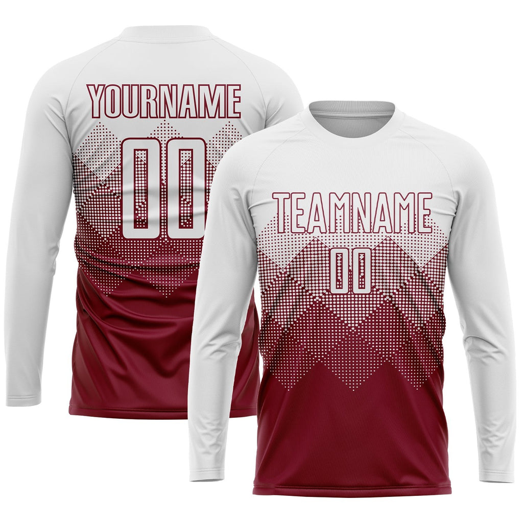 Custom Crimson White Sublimation Soccer Uniform Jersey photo 3
