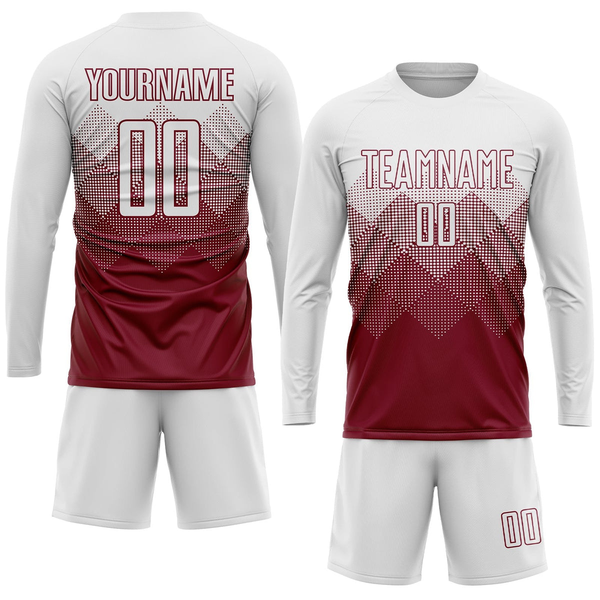 Custom Crimson White Sublimation Soccer Uniform Jersey photo 4