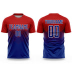 Custom Red Royal-White Sublimation Soccer Uniform Jersey