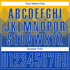 Custom Gold Royal-White Sublimation Soccer Uniform Jersey photo 4