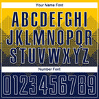 Custom Gold Navy-White Sublimation Soccer Uniform Jersey photo 4