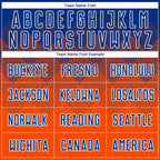 Custom Orange Royal-White Sublimation Soccer Uniform Jersey photo 3