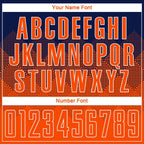 Custom Navy Orange-White Sublimation Soccer Uniform Jersey photo 4