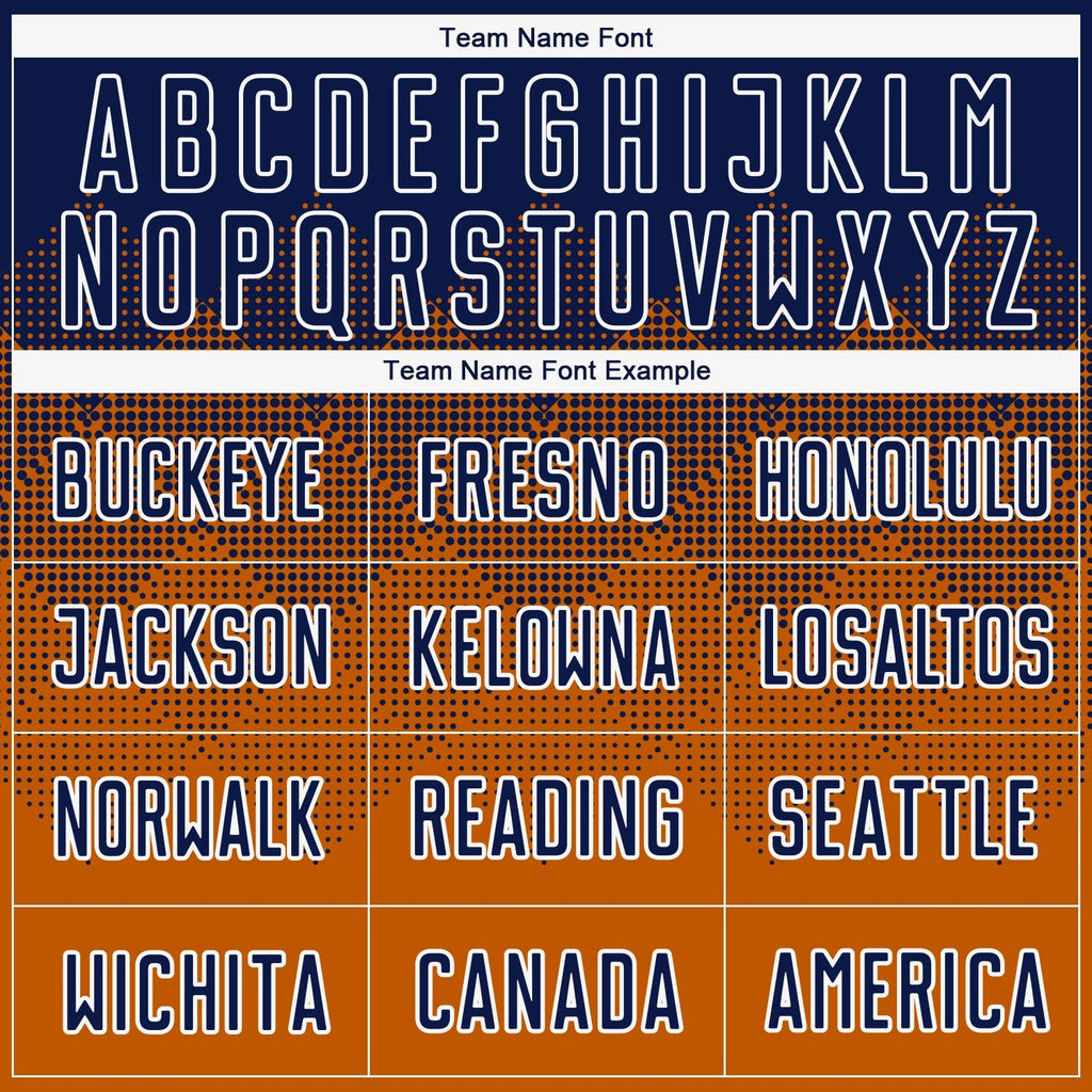 Custom Texas Orange Navy-White Sublimation Soccer Uniform Jersey photo 3