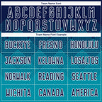 Custom Teal Navy-White Sublimation Soccer Uniform Jersey photo 3