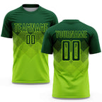 Custom Neon Green Green Sublimation Soccer Uniform Jersey