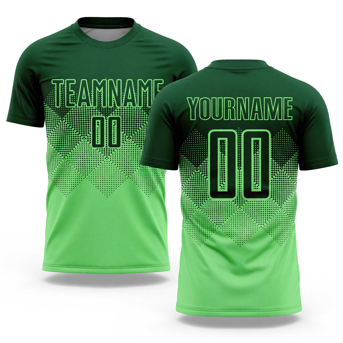 Custom Pea Green Green Sublimation Soccer Uniform Jersey
