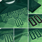 Custom Pea Green Green Sublimation Soccer Uniform Jersey detail