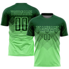 Custom Pea Green Green Sublimation Soccer Uniform Jersey photo 1
