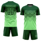Custom Pea Green Green Sublimation Soccer Uniform Jersey photo 2