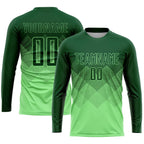 Custom Pea Green Green Sublimation Soccer Uniform Jersey photo 3