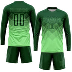 Custom Pea Green Green Sublimation Soccer Uniform Jersey photo 4