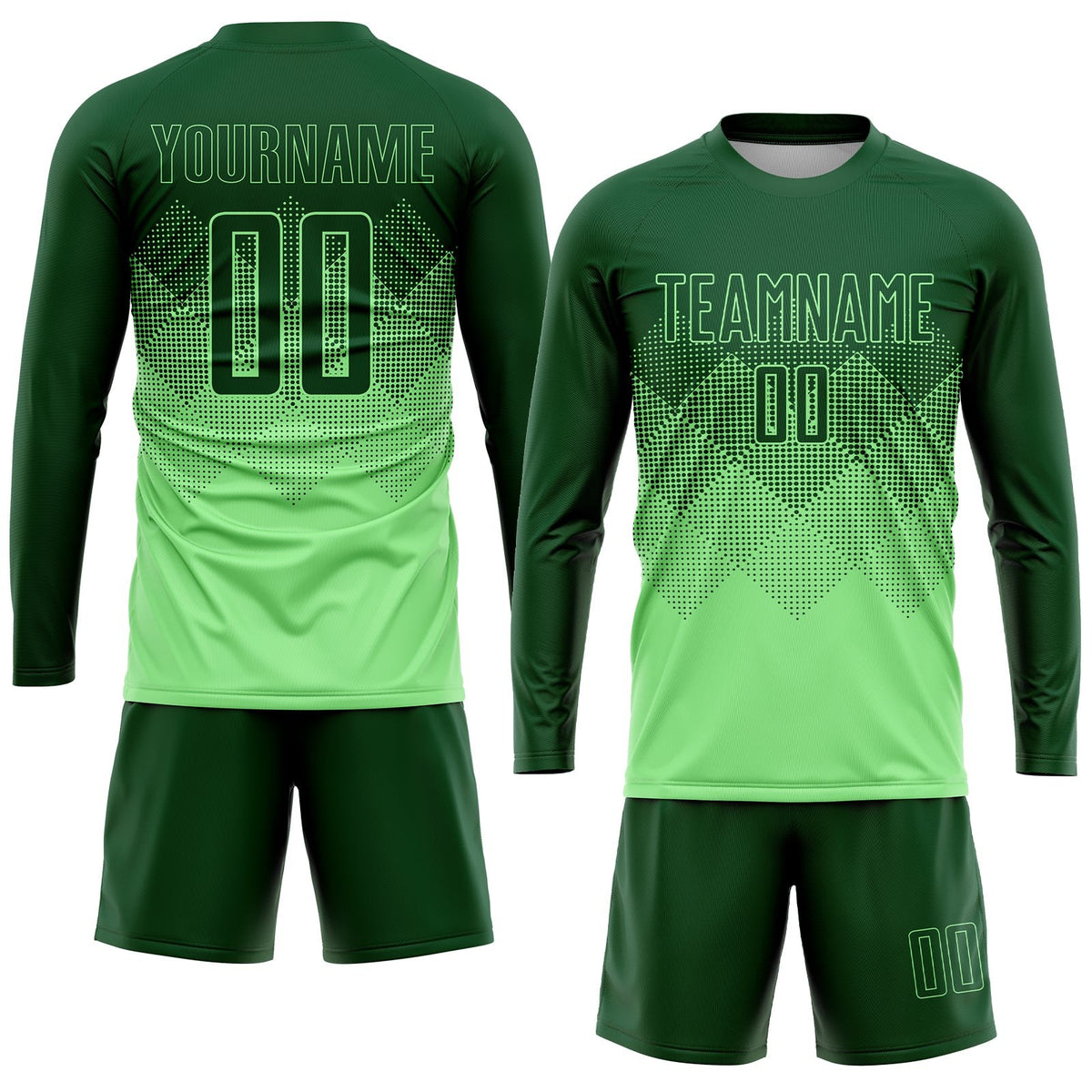 Custom Pea Green Green Sublimation Soccer Uniform Jersey photo 4