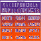 Custom Orange Purple-White Sublimation Soccer Uniform Jersey photo 3