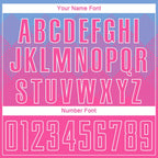 Custom Light Blue Pink-White Sublimation Soccer Uniform Jersey photo 4