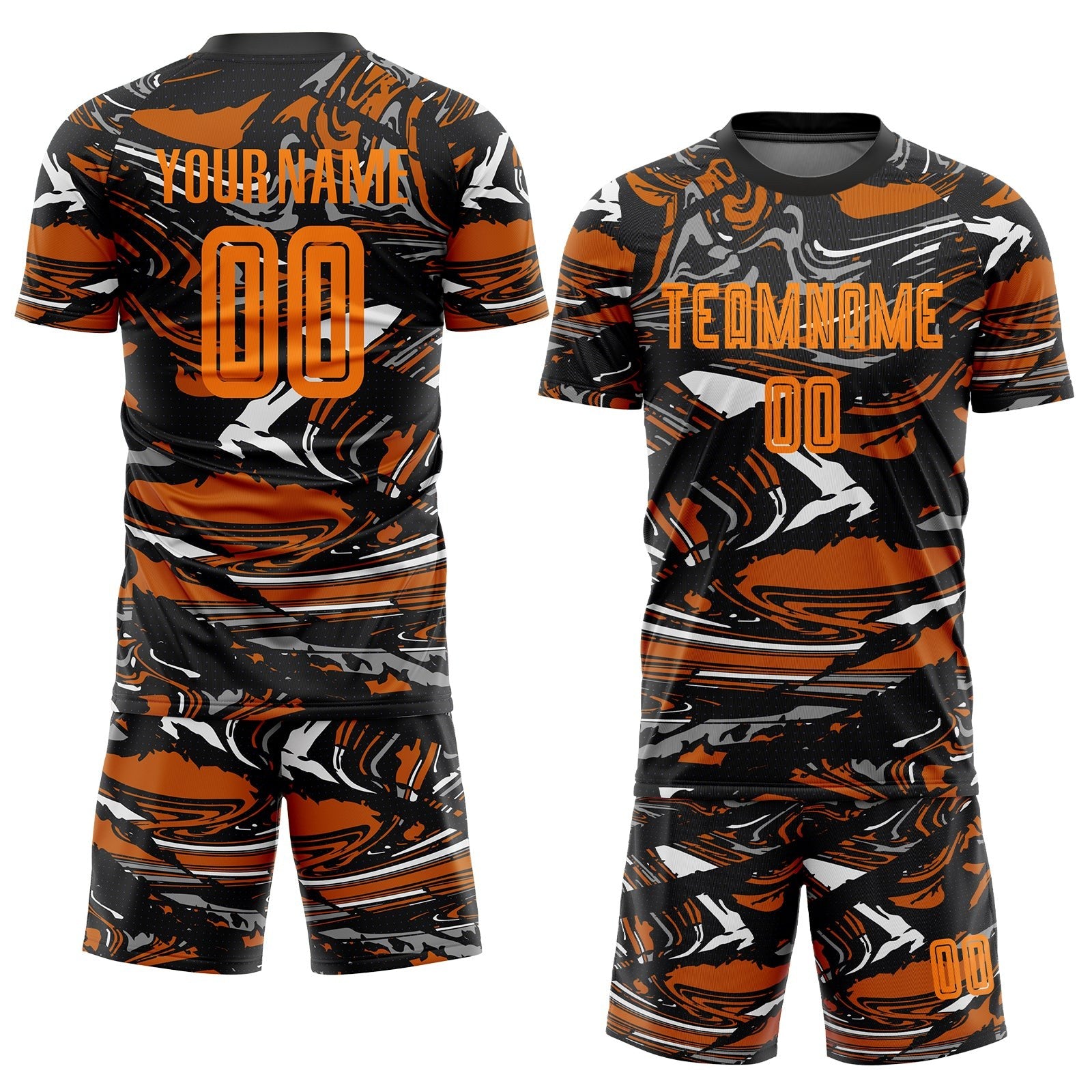 Custom Figure Bay Orange-Texas Orange Sublimation Soccer Uniform Jersey photo 2