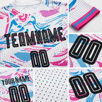 Custom Figure Black-Pink Sublimation Soccer Uniform Jersey detail