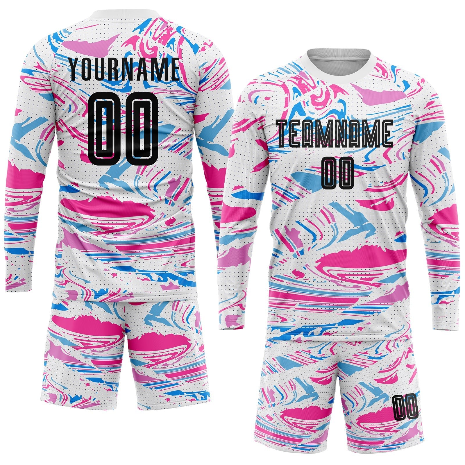 Custom Figure Black-Pink Sublimation Soccer Uniform Jersey photo 2
