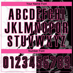 Custom Graffiti Pattern Black-Pink Scratch Sublimation Soccer Uniform Jersey photo 4