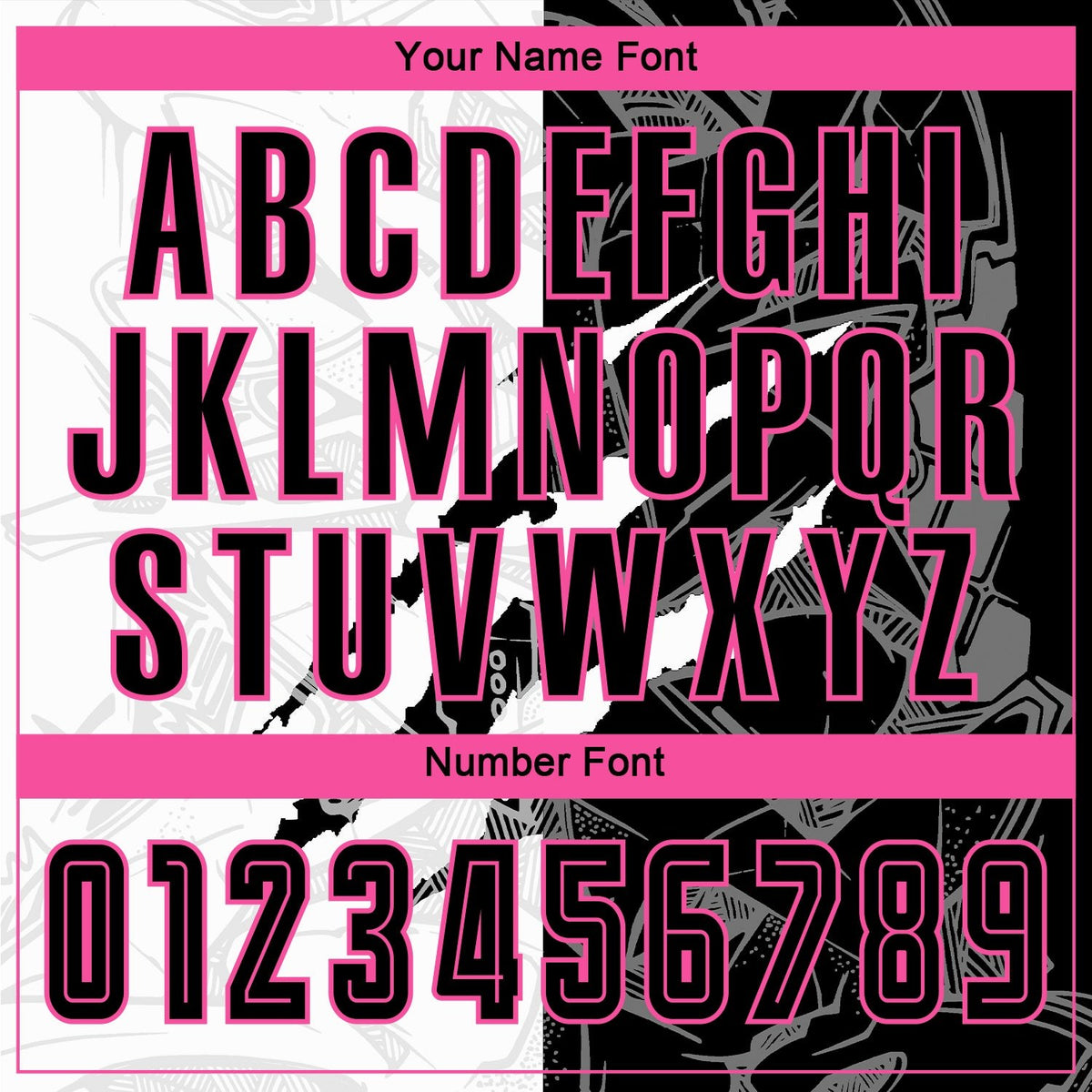 Custom Graffiti Pattern Black-Pink Scratch Sublimation Soccer Uniform Jersey photo 4