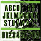 Custom Graffiti Pattern Black-Neon Green Scratch Sublimation Soccer Uniform Jersey photo 4