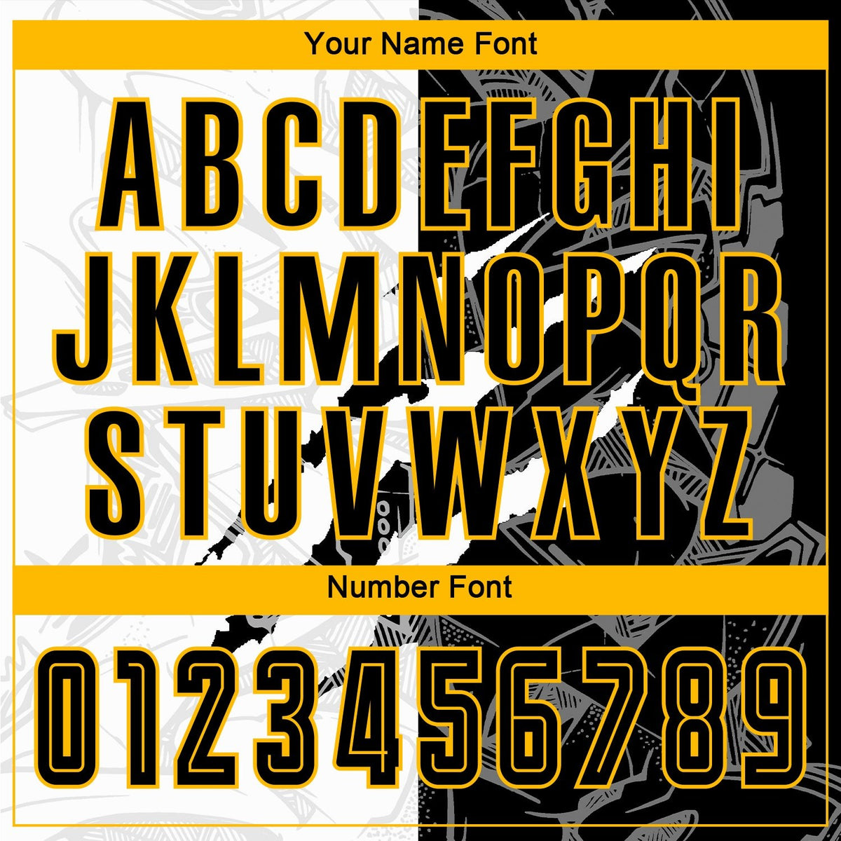 Custom Graffiti Pattern Black-Gold Scratch Sublimation Soccer Uniform Jersey photo 4