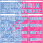 Custom Graffiti Pattern Light Blue-Pink Scratch Sublimation Soccer Uniform Jersey photo 3