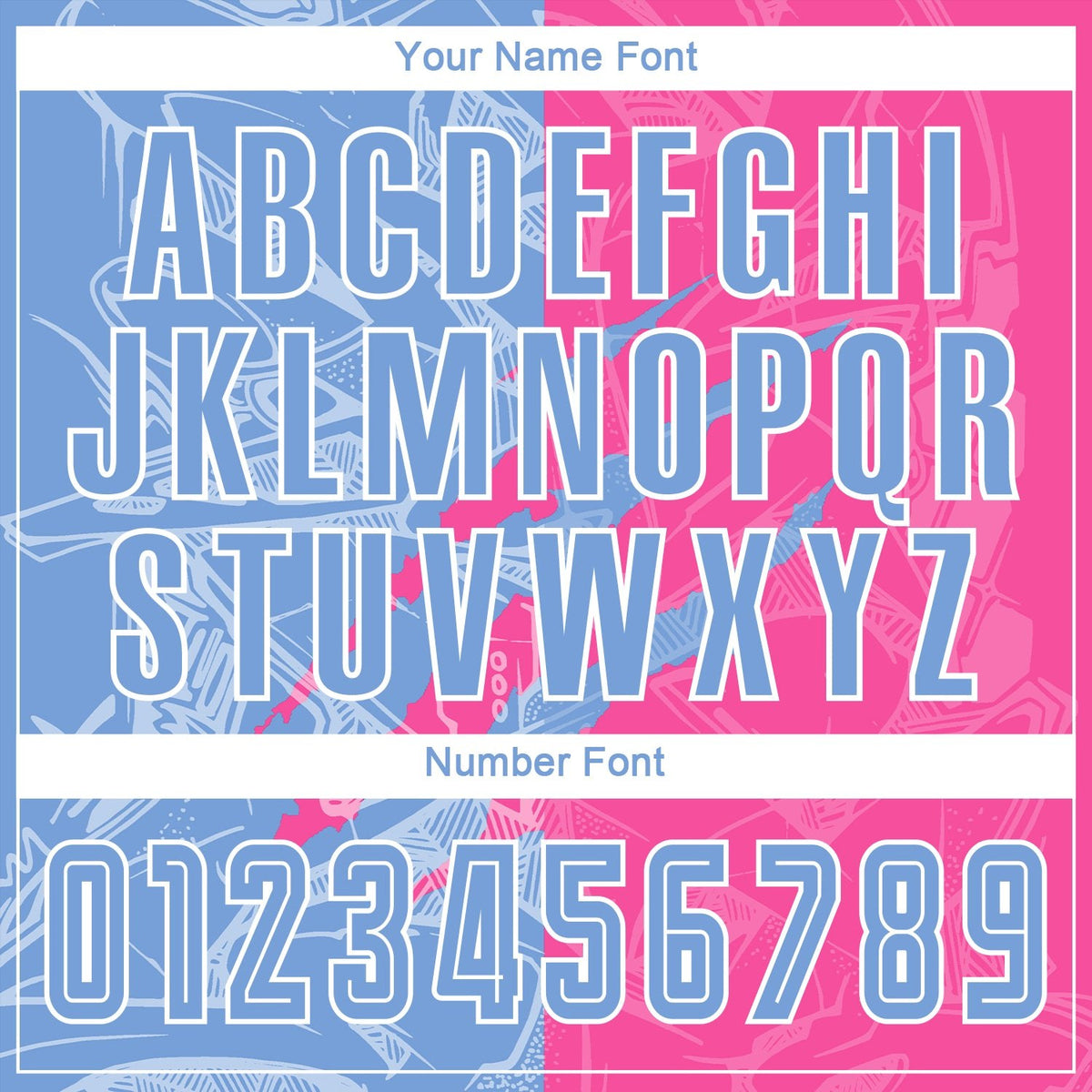 Custom Graffiti Pattern Light Blue-Pink Scratch Sublimation Soccer Uniform Jersey photo 4
