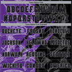 Custom Graffiti Pattern Black Purple-Gray Scratch Sublimation Soccer Uniform Jersey photo 5
