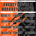 Custom Graffiti Pattern Black-Orange Scratch Sublimation Soccer Uniform Jersey photo 3