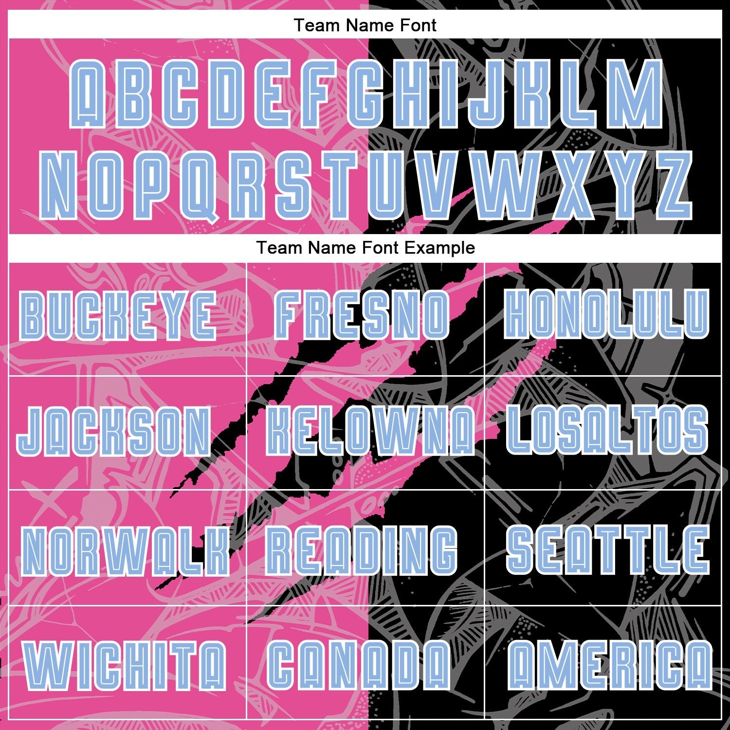 Custom Graffiti Pattern Light Blue Black-Pink Scratch Sublimation Soccer Uniform Jersey photo 3