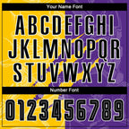 Custom Graffiti Pattern Black Purple Yellow-Gray Scratch Sublimation Soccer Uniform Jersey photo 4