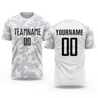 Custom White Black Sublimation Soccer Uniform Jersey